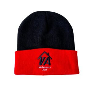 Red and Navy Veterans Aid Beanie Hat